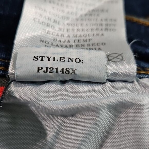 American Quality Denim Jeans Women's 16 Tall (W36xL30) Dark Wash Stretch Tapered - Picture 6 of 16